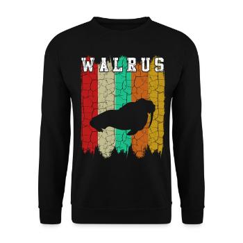 walrus - Unisex Sweatshirt - black - Front - Alina (178cm) & Michal (187cm)