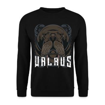 walrus - Unisex Sweatshirt - black - Front - Alina (178cm) & Michal (187cm)