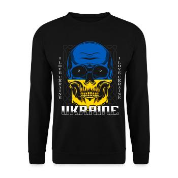 Ukraine - Unisex Pullover - Schwarz - Vorne - Alina (178cm) & Michal (187cm)