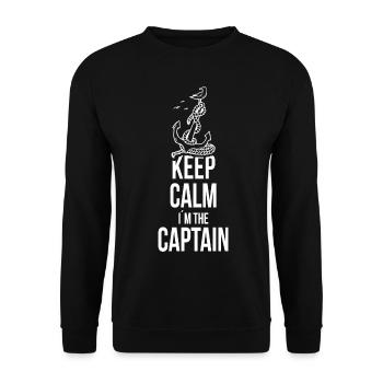 Kapitän Schiff Yacht Boot Geek Lustig Geschenk - Unisex Pullover - Schwarz - Vorne - Alina (178cm) & Michal (187cm)