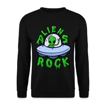 Alien - Unisex Pullover - Schwarz - Vorne - Alina (178cm) & Michal (187cm)