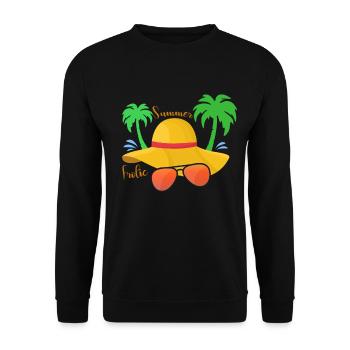 summer - Unisex Sweatshirt - black - Front - Alina (178cm) & Michal (187cm)