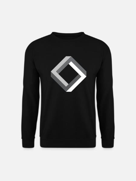 Illusion d’optique - Sweat-shirt Unisexe - noir