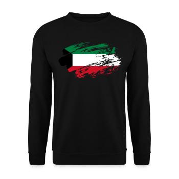 Kuwait Flag Tea - Unisex Sweatshirt - black - Front - Alina (178cm) & Michal (187cm)
