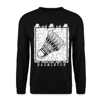 Badminton - Unisex Sweatshirt - black - Front - Alina (178cm) & Michal (187cm)