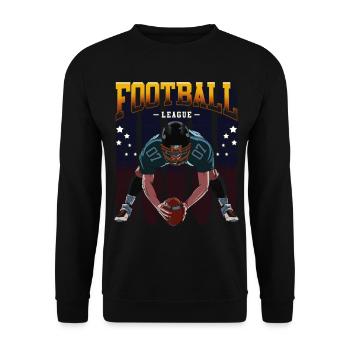 Football - Unisex Pullover - Schwarz - Vorne - Alina (178cm) & Michal (187cm)