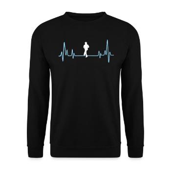 Line Dance Present For Your Uncle - Unisex Pullover - Schwarz - Vorne - Alina (178cm) & Michal (187cm)