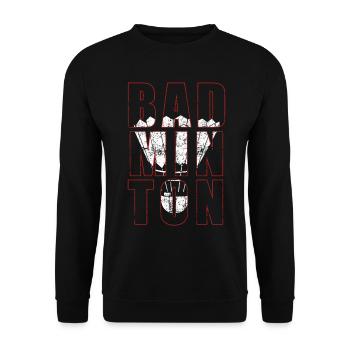 badminton - Unisex Sweatshirt - black - Front - Alina (178cm) & Michal (187cm)