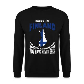 Finnland - Unisex Pullover - Schwarz - Vorne - Alina (178cm) & Michal (187cm)