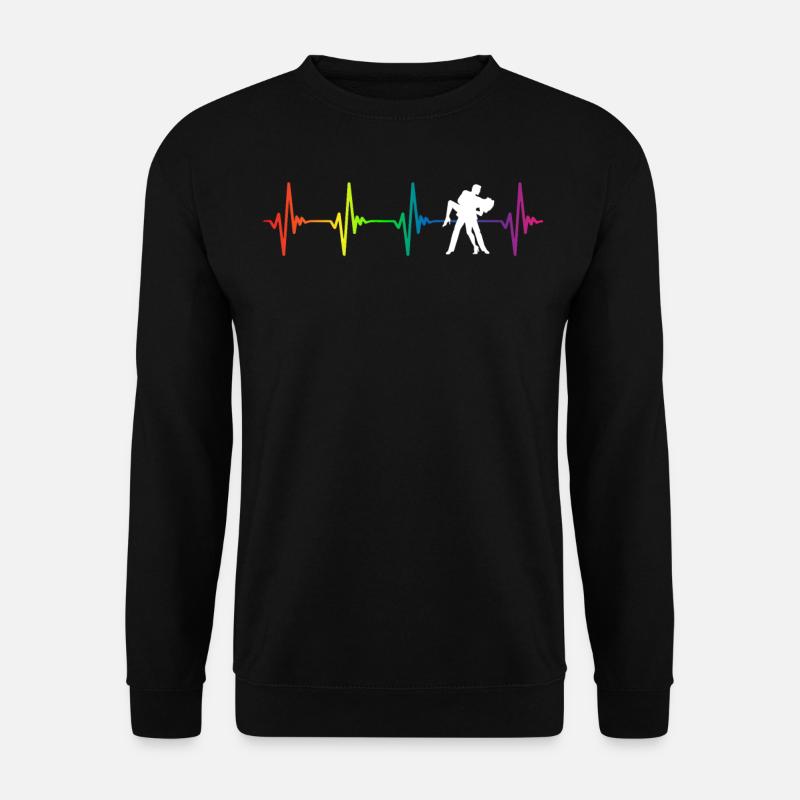 Tango Rainbow Heartbeat - Unisex Sweatshirt - black