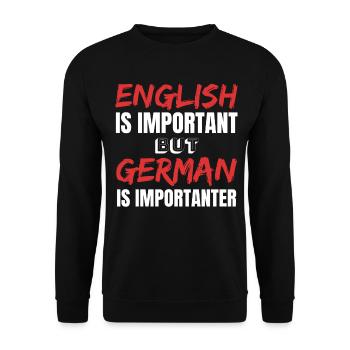 Professeur d’allemand Enseignante Idées cadeaux cool - Sweat-shirt Unisexe - noir - Devant - Alina (178cm) & Michal (187cm)