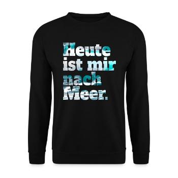 Today is me after sea beach summer & surfing - Unisex Sweatshirt - black - Front - Alina (178cm) & Michal (187cm)