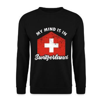 Schweiz - Unisex Pullover - Schwarz - Vorne - Alina (178cm) & Michal (187cm)
