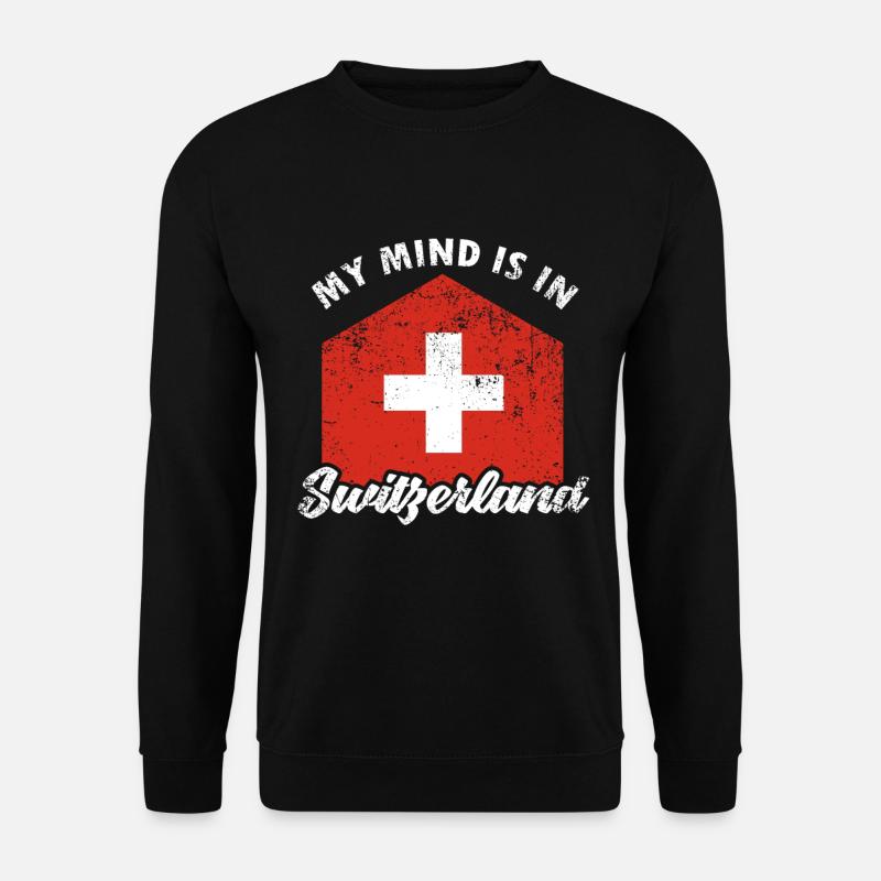 Schweiz - Unisex Pullover - Schwarz
