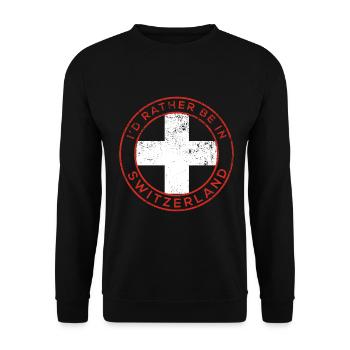 Schweiz - Unisex Pullover - Schwarz - Vorne - Alina (178cm) & Michal (187cm)