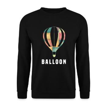 Hot air balloon - Unisex Sweatshirt - black - Front - Alina (178cm) & Michal (187cm)