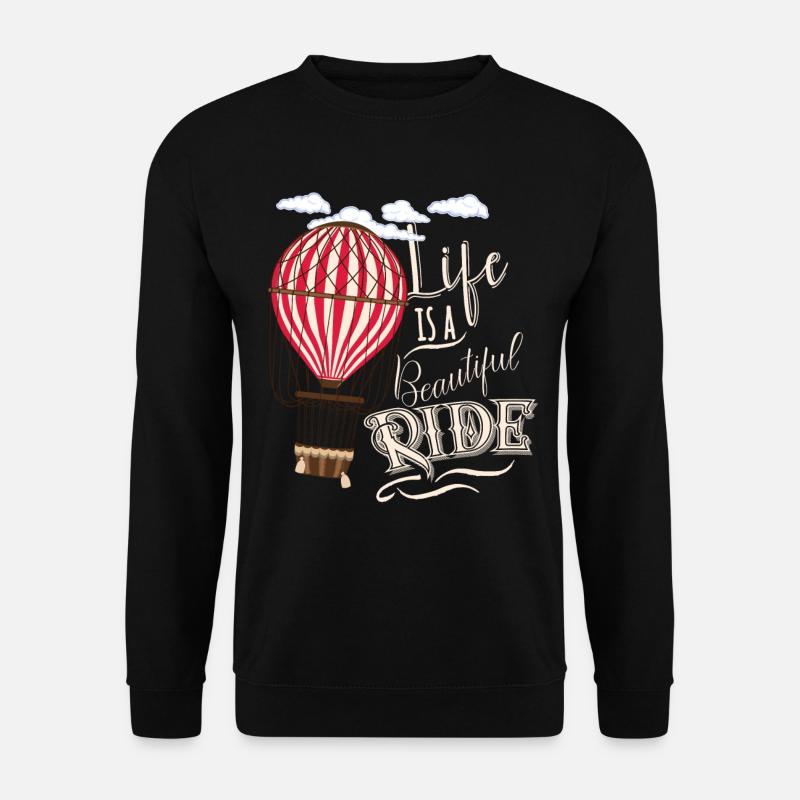 Ballonfahrer Heißluftballon - Unisex Pullover - Schwarz