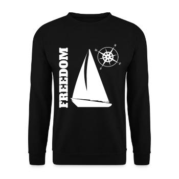 Segelschiff - Unisex Pullover - Schwarz - Vorne - Alina (178cm) & Michal (187cm)