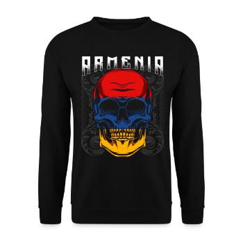 Armenien - Unisex Pullover - Schwarz - Vorne - Alina (178cm) & Michal (187cm)