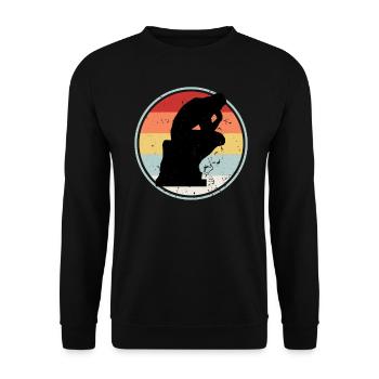 Philosopher RETRO COLLECTION - Unisex Pullover - Schwarz - Vorne - Alina (178cm) & Michal (187cm)