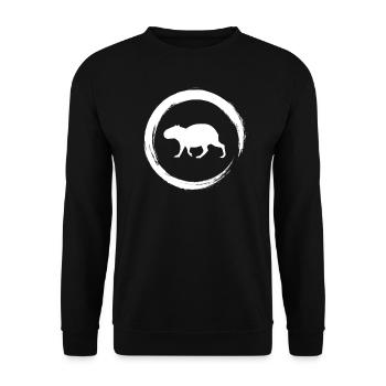 capybara - Unisex Pullover - Schwarz - Vorne - Alina (178cm) & Michal (187cm)