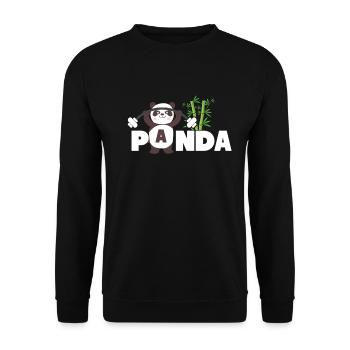 Süße Tiermotive für Kinder und Erwachsene Tierlieb - Unisex Pullover - Schwarz - Vorne - Alina (178cm) & Michal (187cm)