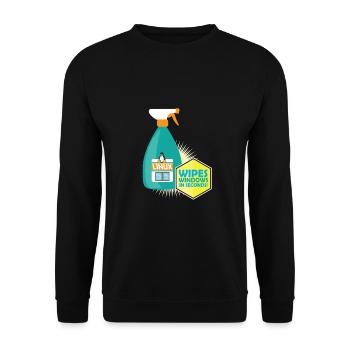 Funny Linux Penguin Tux Cleaner Gift Computer - Sweat-shirt Unisexe - noir - Devant - Alina (178cm) & Michal (187cm)