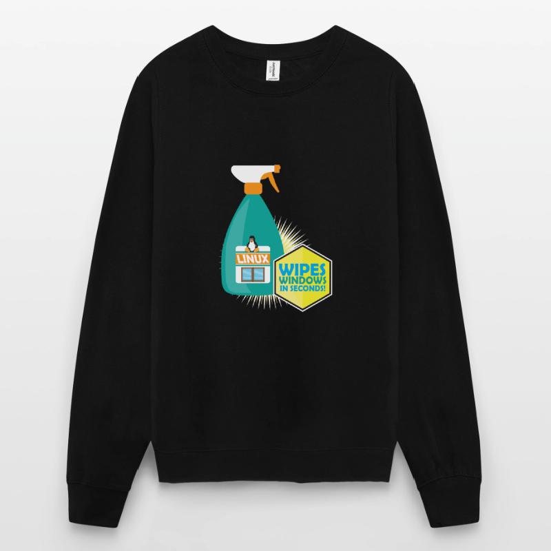 Funny Linux Penguin Tux Cleaner Gift Computer Sweat-shirt Unisexe