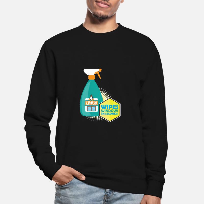 Funny Linux Penguin Tux Cleaner Gift Computer Sweat-shirt Unisexe