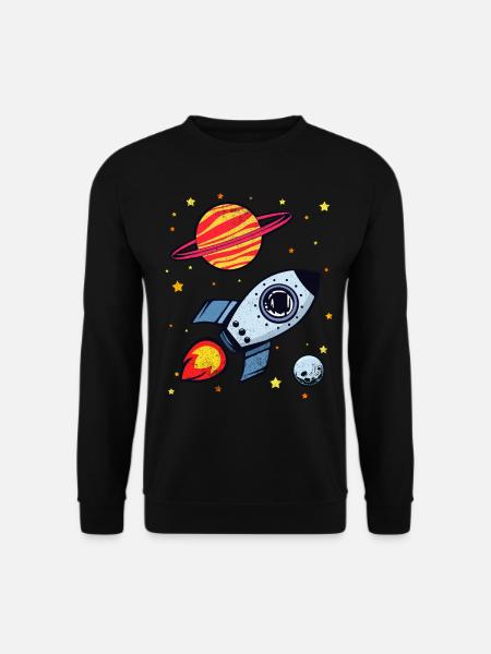 Raumschiff Weltraumfahrt Raketenschiff Geschenk - Unisex Pullover - Schwarz