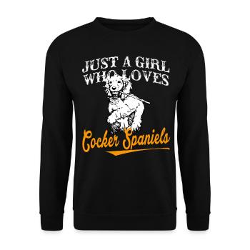 Cocker Spaniels Tee Shirts For Girls - Sweat-shirt Unisexe - noir - Devant - Alina (178cm) & Michal (187cm)