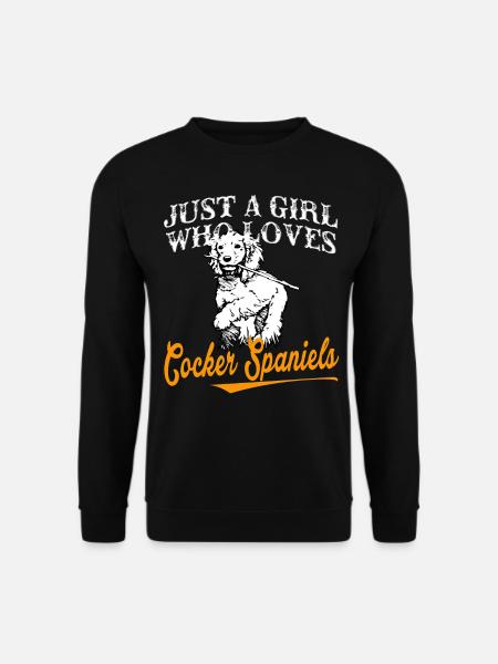 Cocker Spaniels Tee Shirts For Girls - Unisex Sweatshirt - black