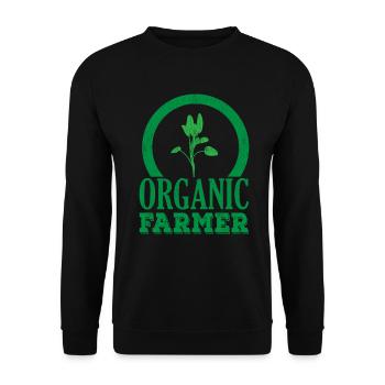 Bauer Bauern Farmer Vegan Bio Regional Gemüse Obst - Unisex Pullover - Schwarz - Vorne - Alina (178cm) & Michal (187cm)