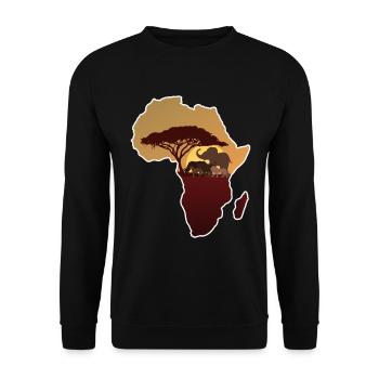 Afrika - Unisex Pullover - Schwarz - Vorne - Alina (178cm) & Michal (187cm)