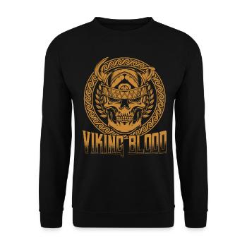 Wikinger - Unisex Pullover - Schwarz - Vorne - Alina (178cm) & Michal (187cm)