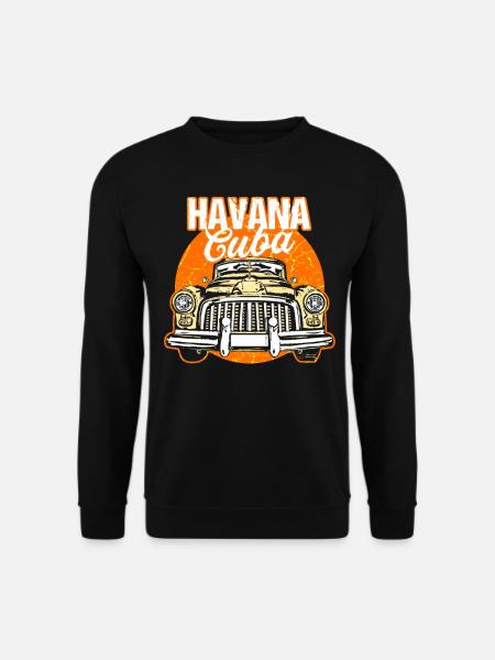 Cuba Havana Caribbean car classic vacation vacation - Unisex Sweatshirt - black