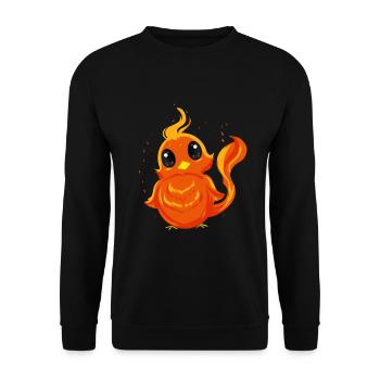 "CUTE PHOENIX" ~ Cute phoenix chick - Unisex Sweatshirt - black - Front - Alina (178cm) & Michal (187cm)