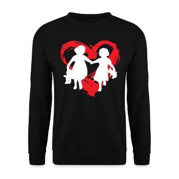 Soeur coeur - Sweat-shirt Unisexe - noir - Devant - Alina (178cm) & Michal (187cm)