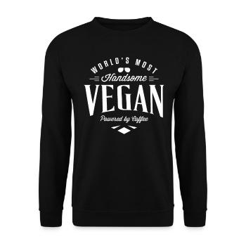 T-shirt drôle végétalien le plus beau des mondes - Sweat-shirt Unisexe - noir - Devant - Alina (178cm) & Michal (187cm)