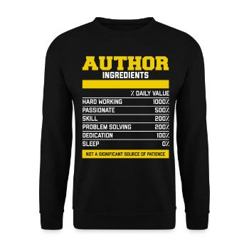 Fantastic Author Ingredients Tee Shirt - Unisex Sweatshirt - black - Front - Alina (178cm) & Michal (187cm)