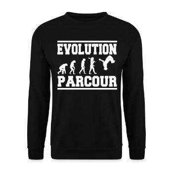 Evolution Parcour - Unisex Pullover - Schwarz - Vorne - Alina (178cm) & Michal (187cm)