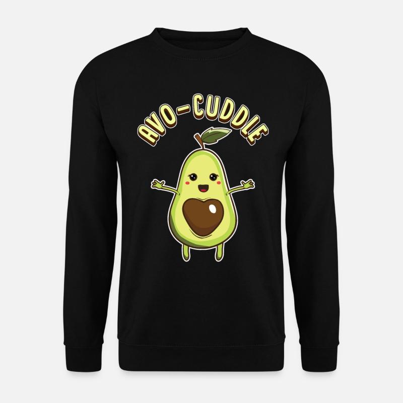 Süße Avocado Valentinstag Kuscheln Avo-Cuddle - Unisex Pullover - Schwarz
