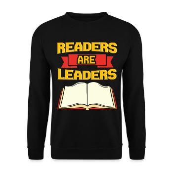 Reading books book bookmark bookish gift - Unisex Sweatshirt - black - Front - Alina (178cm) & Michal (187cm)