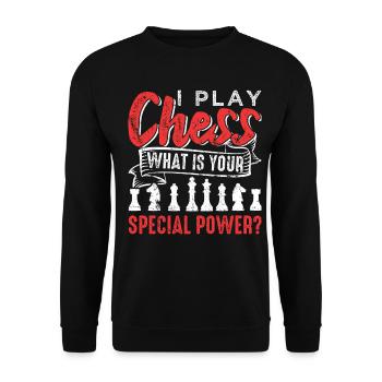 échecs - Sweat-shirt Unisexe - noir - Devant - Alina (178cm) & Michal (187cm)