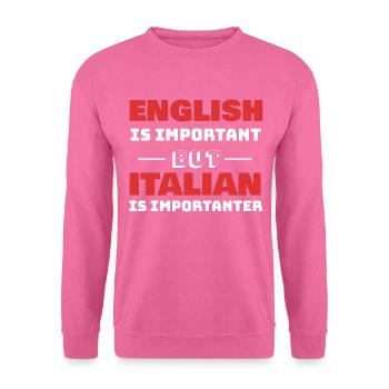 Italian language teaching foreign language gift - Unisex Sweatshirt - pink - Front