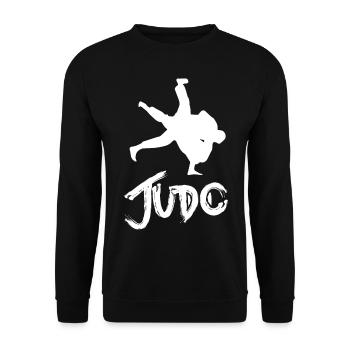 judo - Unisex Sweatshirt - black - Front - Alina (178cm) & Michal (187cm)
