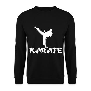 karate - Unisex Sweatshirt - black - Front - Alina (178cm) & Michal (187cm)