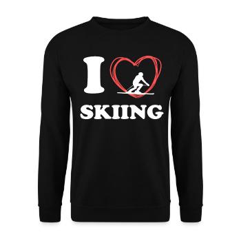 Skiing Tshirt For Women - Unisex Pullover - Schwarz - Vorne - Alina (178cm) & Michal (187cm)