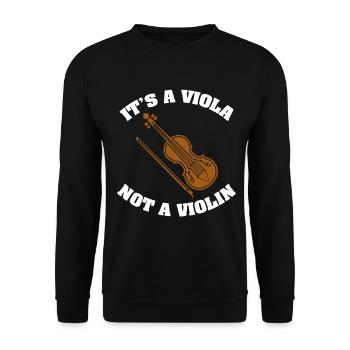 Es ist Bratsche nicht Violine - Musik Musiker joke - Unisex Pullover - Schwarz - Vorne - Alina (178cm) & Michal (187cm)
