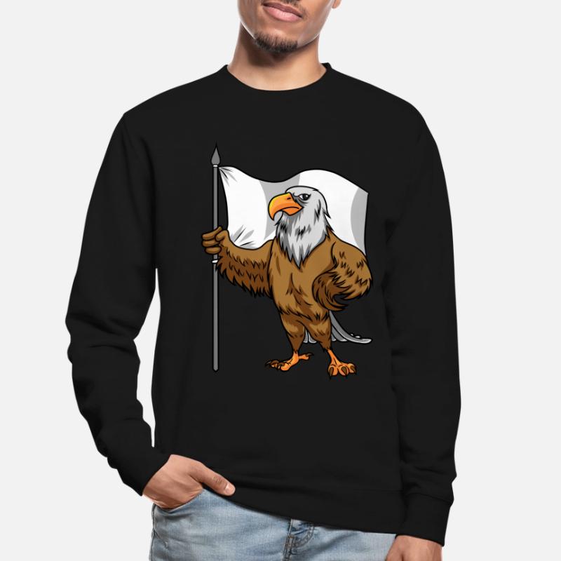 Proud Eagle with Peace Flag Bald Eagle Unisex Sweatshirt